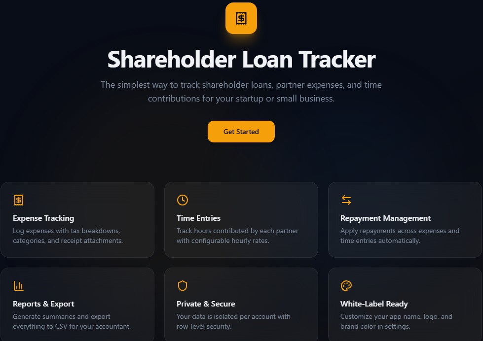shareholder loan tracker image